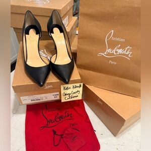 Christian Louboutin Black Pointed Toe Heels